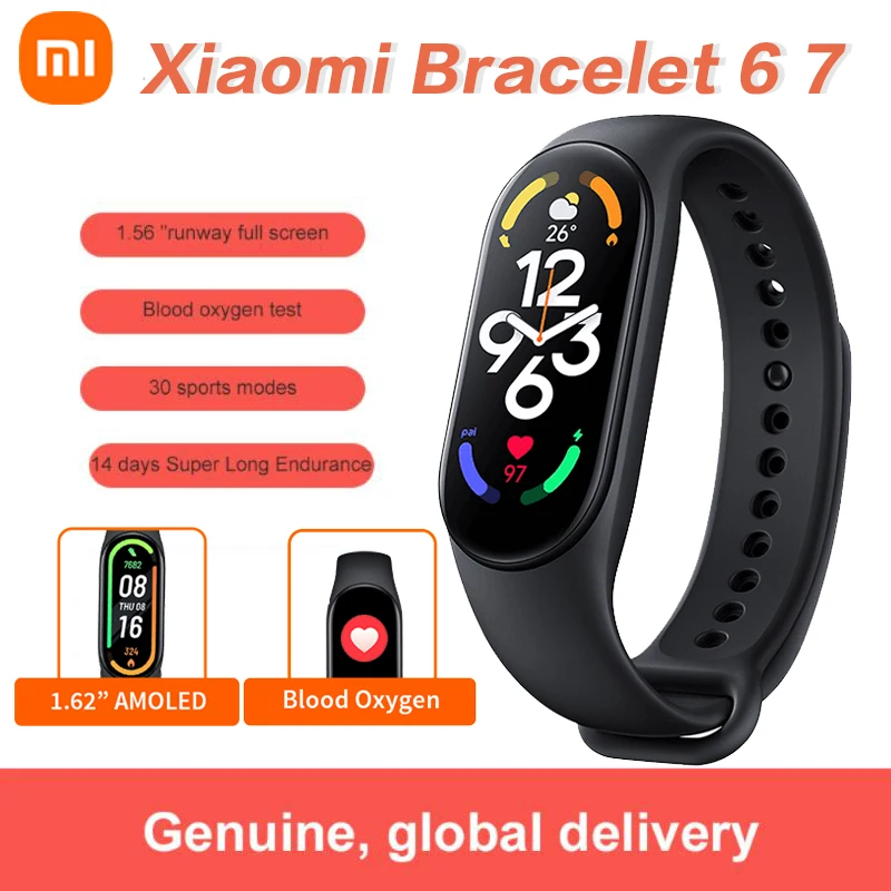 

Xiaomi Fitness Bracelet Mi Band 6 7 Activity Trackers Consumer Electronics Wearable Devices Device Sport Wristband Smart Watch