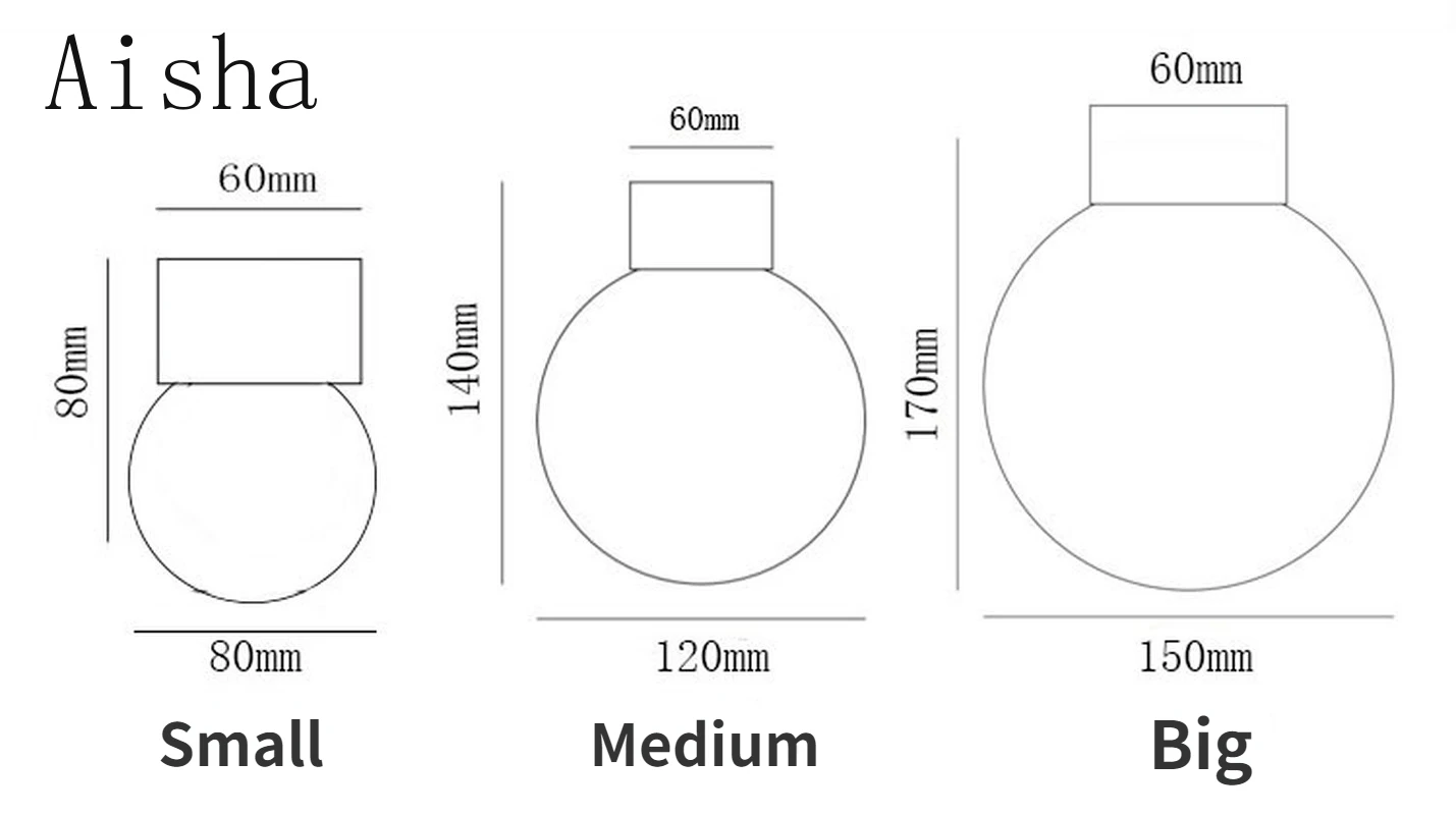 Постмодернизированная потолочная лампа со стеклянными шариками маленький