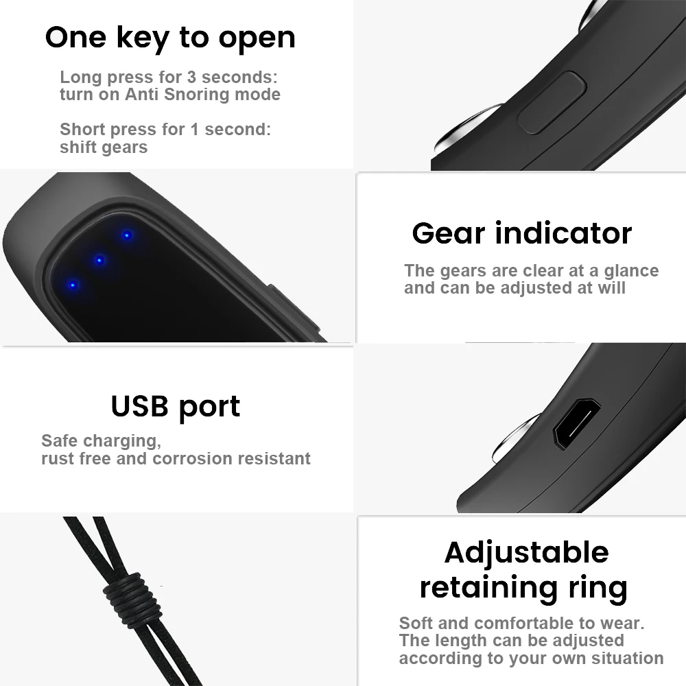 Умное устройство против храпа импульсное для предотвращения эффективное