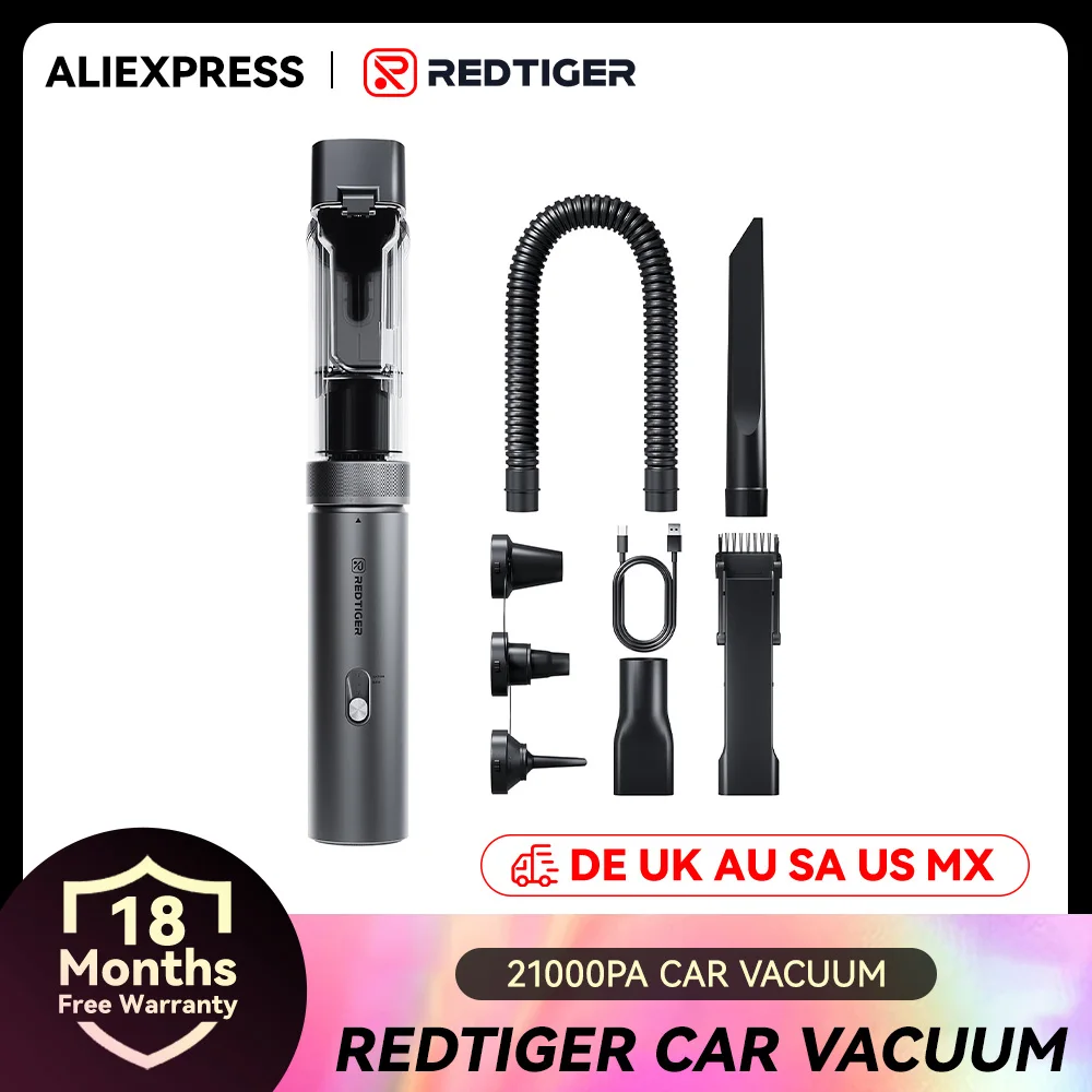 REDTIGER 21000Pa автомобильный пылесос воздушный поток насос беспроводной портативный