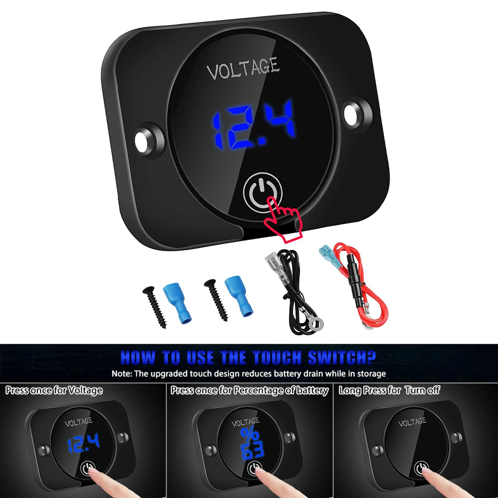 

Digital Voltmeter Display-accurate 3-digit LED Digital Display. With A Green LED Indicator Car Voltmeter Gauge Voltmeter 12-24V