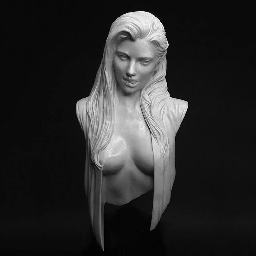 

1/10 ancient fantasy woman bust Resin figure Model kits Miniature soldier Unassembled Unpainted