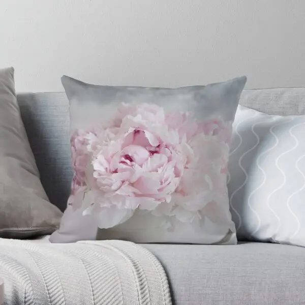 

Peony Romance Printing Throw Pillow Cover Decorative Wedding Anime Office Waist Throw Bedroom Sofa Comfort Pillows not include