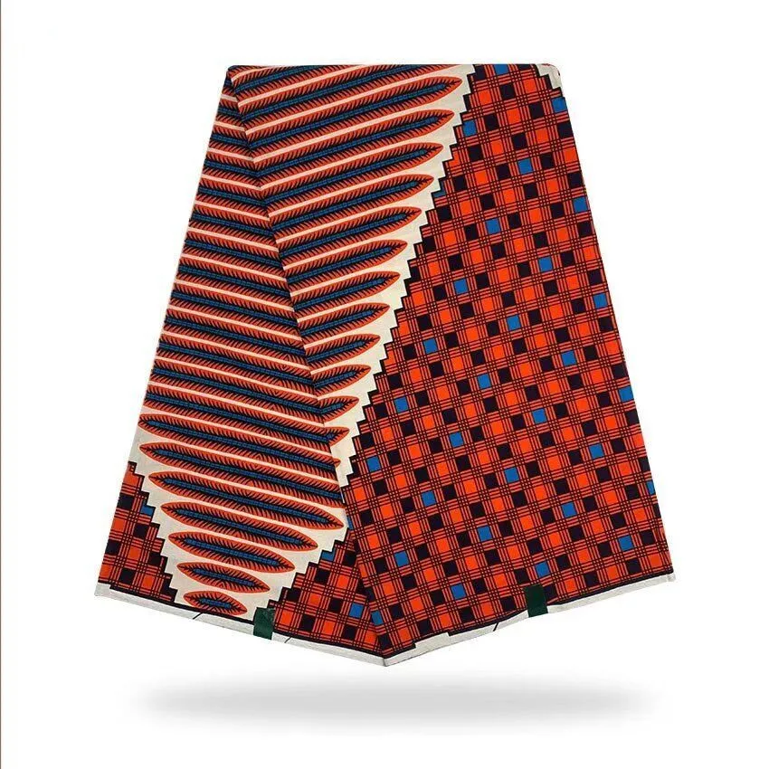 

100% Cotton Real Ankara African Prints Pattern Wax Fabric Sewing Party Dress Nigerial Tissu Craft Making Patchwork 6yard YL219-1