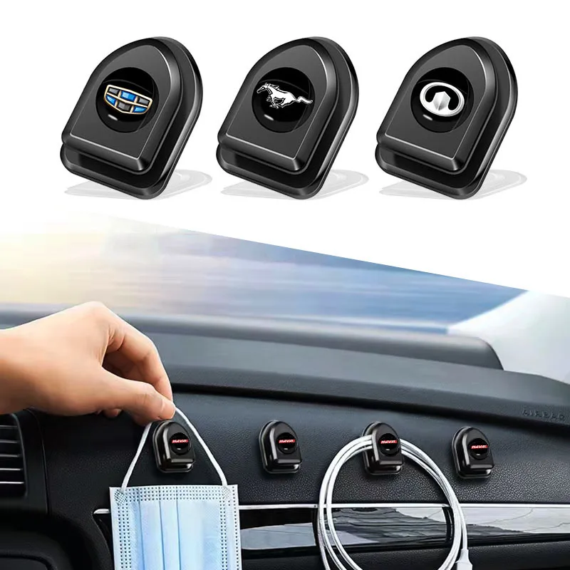 

4pcs Car Self-adhesive Buckle Small Hook Pendant Fastener Clip for Renault Clio 2 3 4 Megane 2 3 Captur Sport Fluence Kaptur