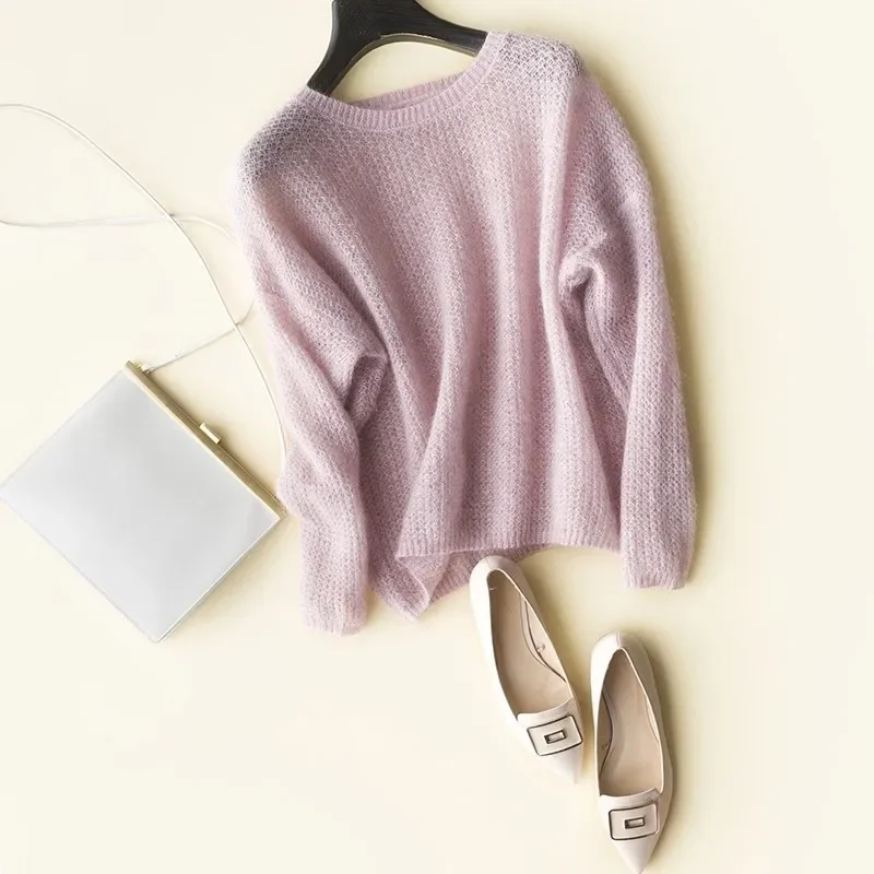 Свитер женский цветочная пряжа красочная нить сотовые сращивания свободный