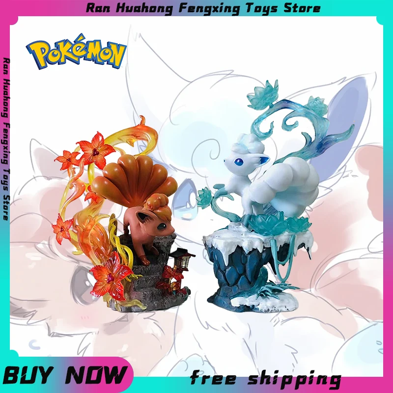 Покемон Аниме фигурки Alolan Vulpix ПВХ Фигурка Статуя Коллекционная модель Украшение