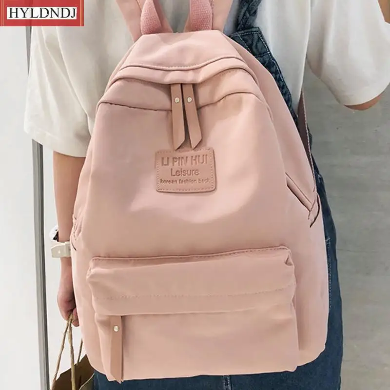 Nylon Fashion Waterproof Women Backpack Female Black Bagpack for Teenager Girls School Bookbag Lady Travel Mochilas
