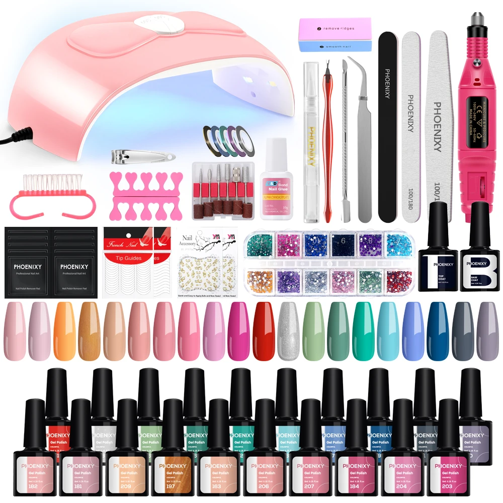 

Аппарат для маникюра с полуперманентной УФ-лампой, 20 цветов