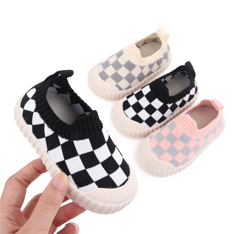 

Hot Sale Baby Girls Boys Flat Shoes First Walkers, Knitted Soft Sole Non-slip Indoor Outdoor Toddler Shoes