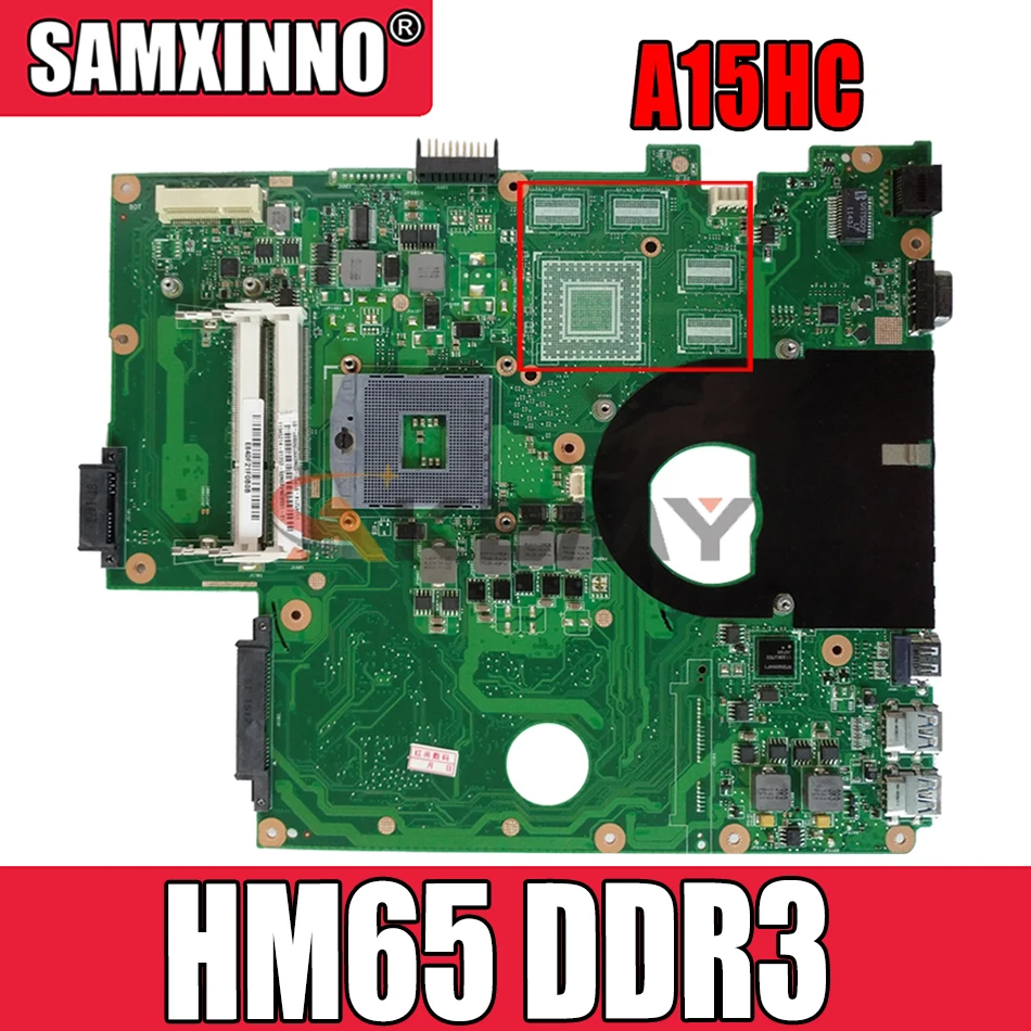 

Материнская плата A15HC для ноутбука A15HC REV2.1 системная плата HM65 DDR3 полностью протестирована ed 100%