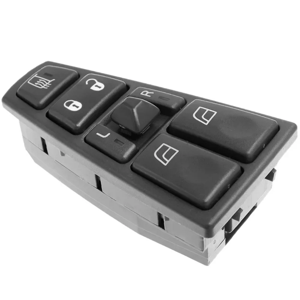 Фото Переключатель управления стеклоподъемником (сторона водителя) для Volvo VNL VHD VAH VT 20455317 20953592, черный ABS, замена №5