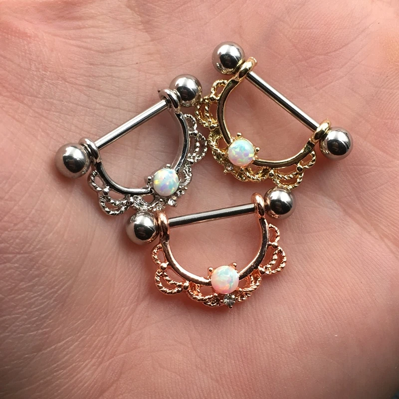 

2 шт., титановые кольца для сосков, 14 г