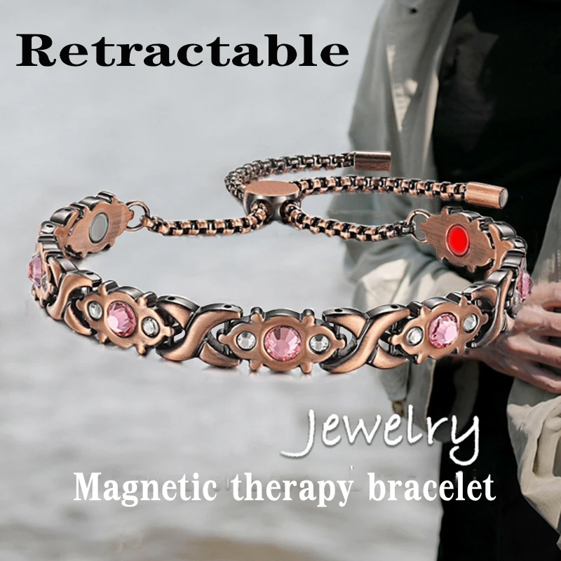 

Fashion Women Removable Magnetic Lymph Detox Bracelet Slimming Weight Loss Anti-Fatigue Healing Bracelet Therapy for Pain Relief