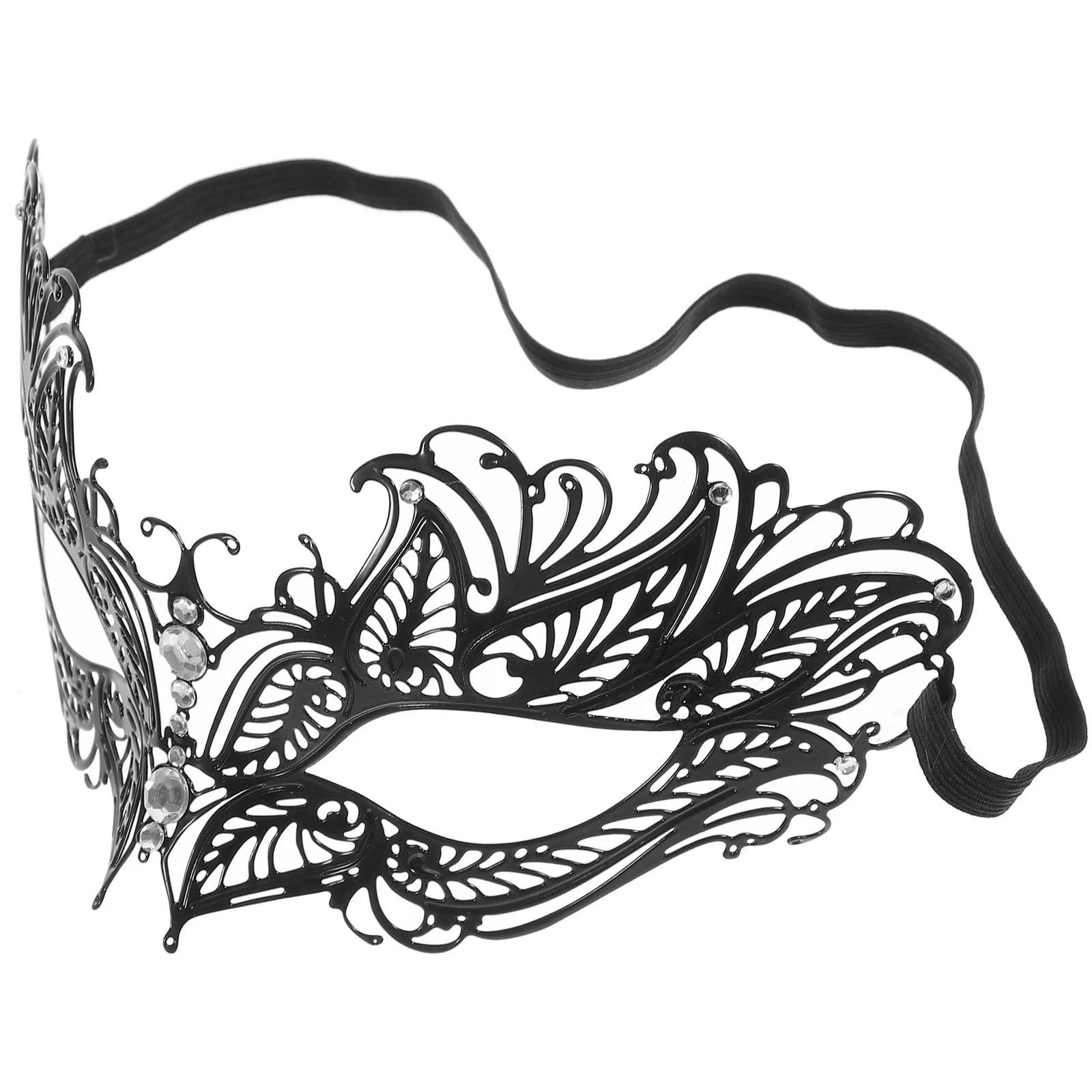 

Lace Mask Halloween Eye Party Female Masquerade Women Fire Head Metal Carnival Couple