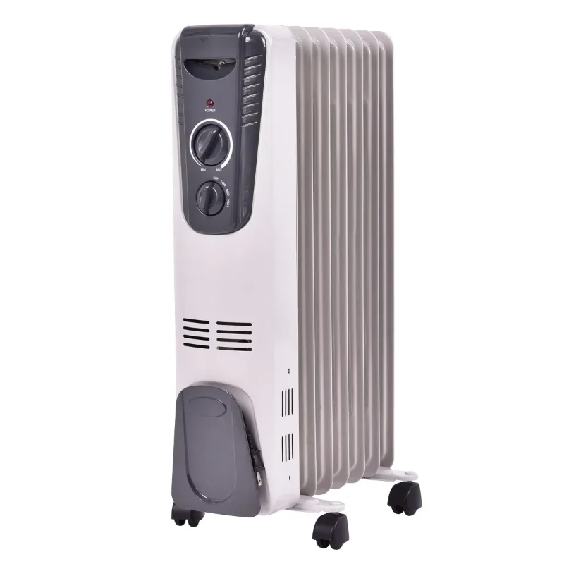 

1500W Electric Oil Filled Radiator Space Heater 5.7 Fin Thermostat Room Radiant