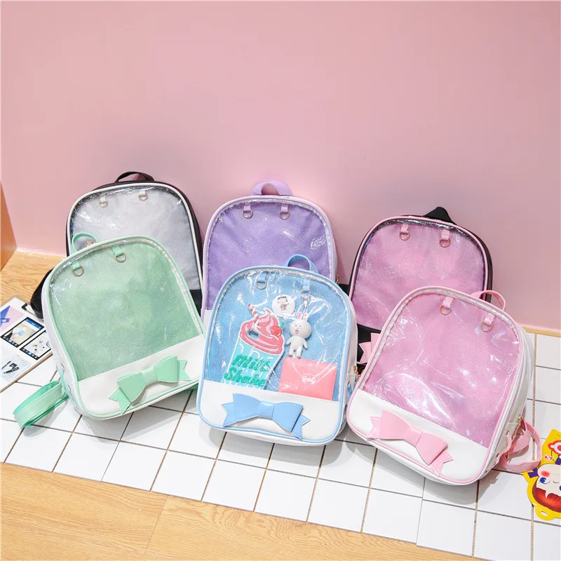 

Korean Preppy Style Sweet Girl Cute Backpack Teenager Student Schoolbag Fashion Y2k Bow Aesthetic Anime Girl kawaii Itabag