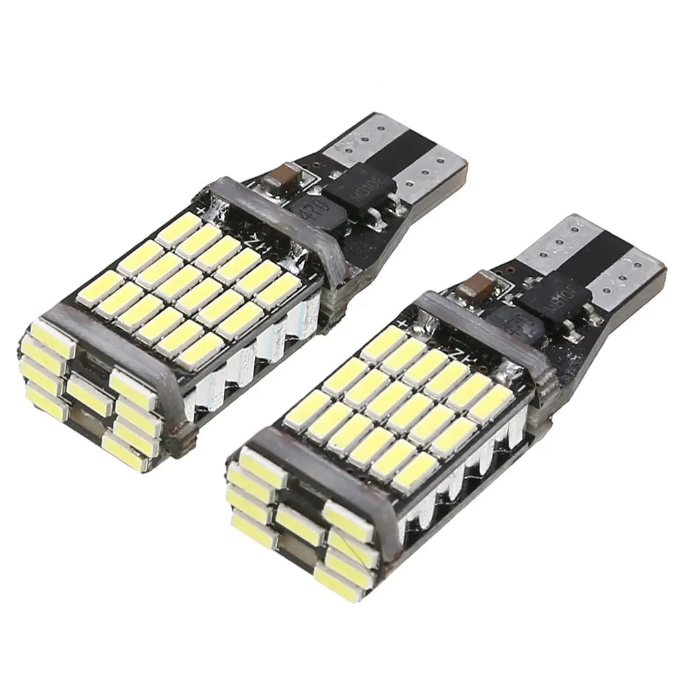 

2 шт., Автомобильные светодиодные лампы T15 W16W 4014 45SMD W5W