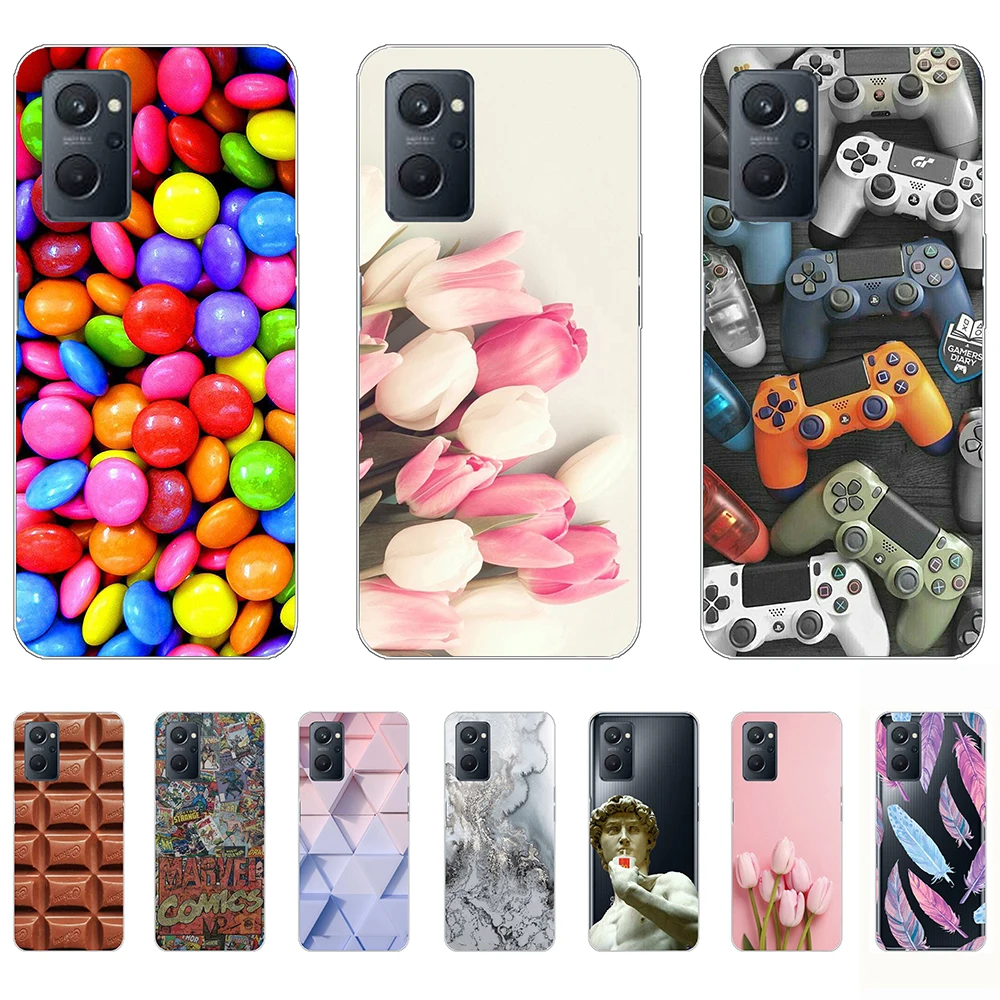 

for Realme 9i Case Transparent Cute Clear Soft Back Cover on Realme9 i shockproof Silicon Tpu Bumper full protection Bag