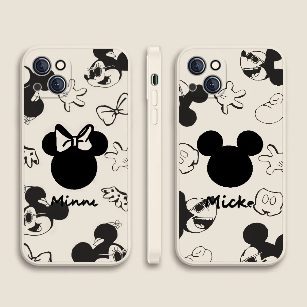 Чехол для телефона MickIES-MinnIES-Mouses Iphone 11 13 14 Pro Max X Xr Xs Se2020 12 mini белый чехол