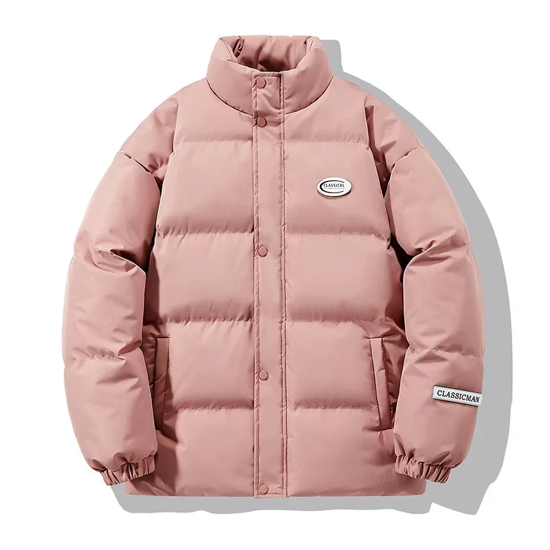 Зимнее хлопковое пальто унисекс с воротником-стойкой толстая теплая