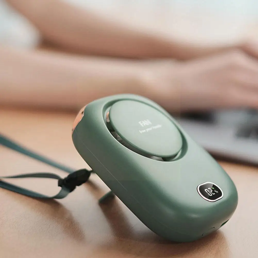 

Portable Lazy Hanging Neck Fan Mini Cooling Fans Bladeless Usb Rechargeable Sports Cooling Fan For Outdoor Sports Travel Z7o6