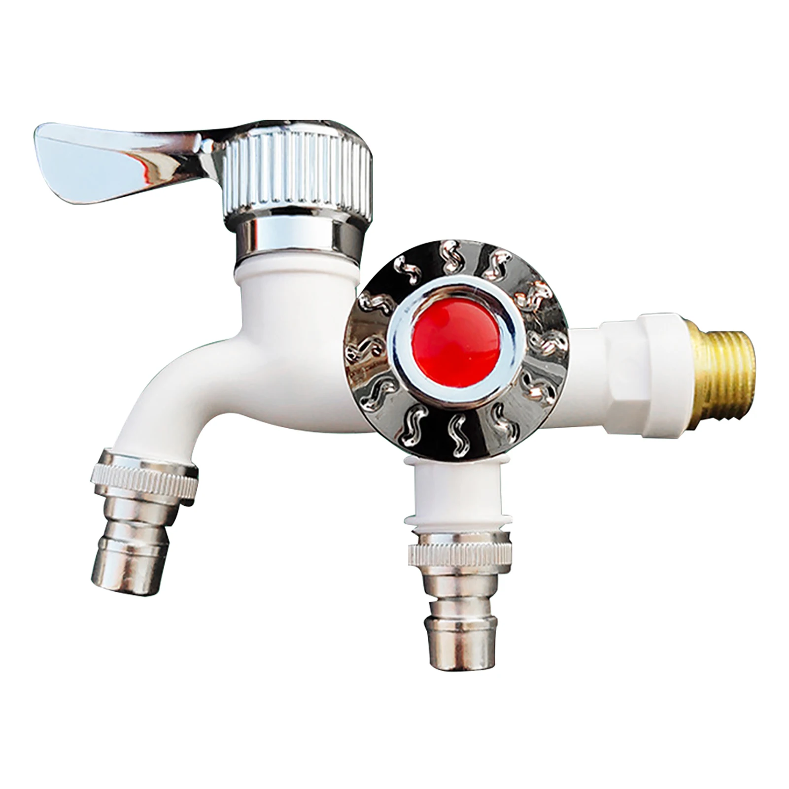 

PP Home Garden Universal Tap Indoor Outdoor Dual Control Washing Machine Water Faucet Practical Kitchen Bathroom Leakproof