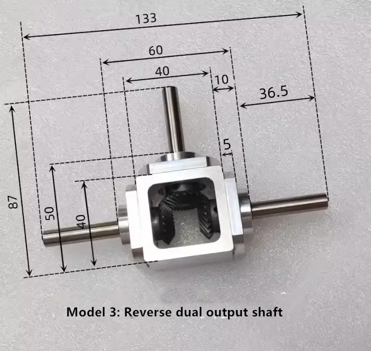 

1:1 поперечный коммутатор, прямоугольный привод, редуктор 1 м, 20 т, 8 мм, спиральный конический редуктор