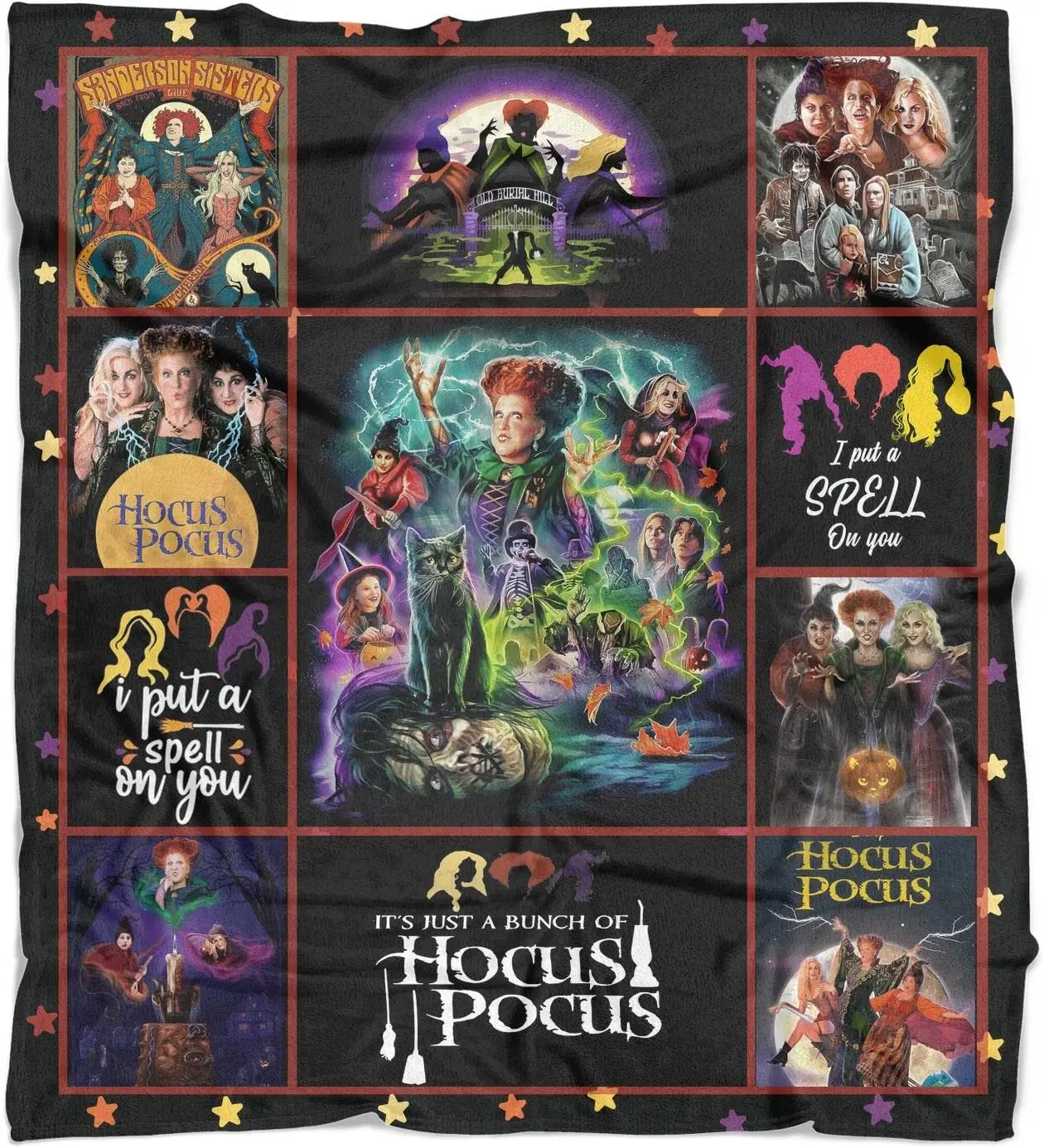 

Одеяло Hocus Pocus на Хэллоуин, ужасный подарок, удобное легкое супермягкое теплое покрывало, всесезонное покрывало 150 × 200 см