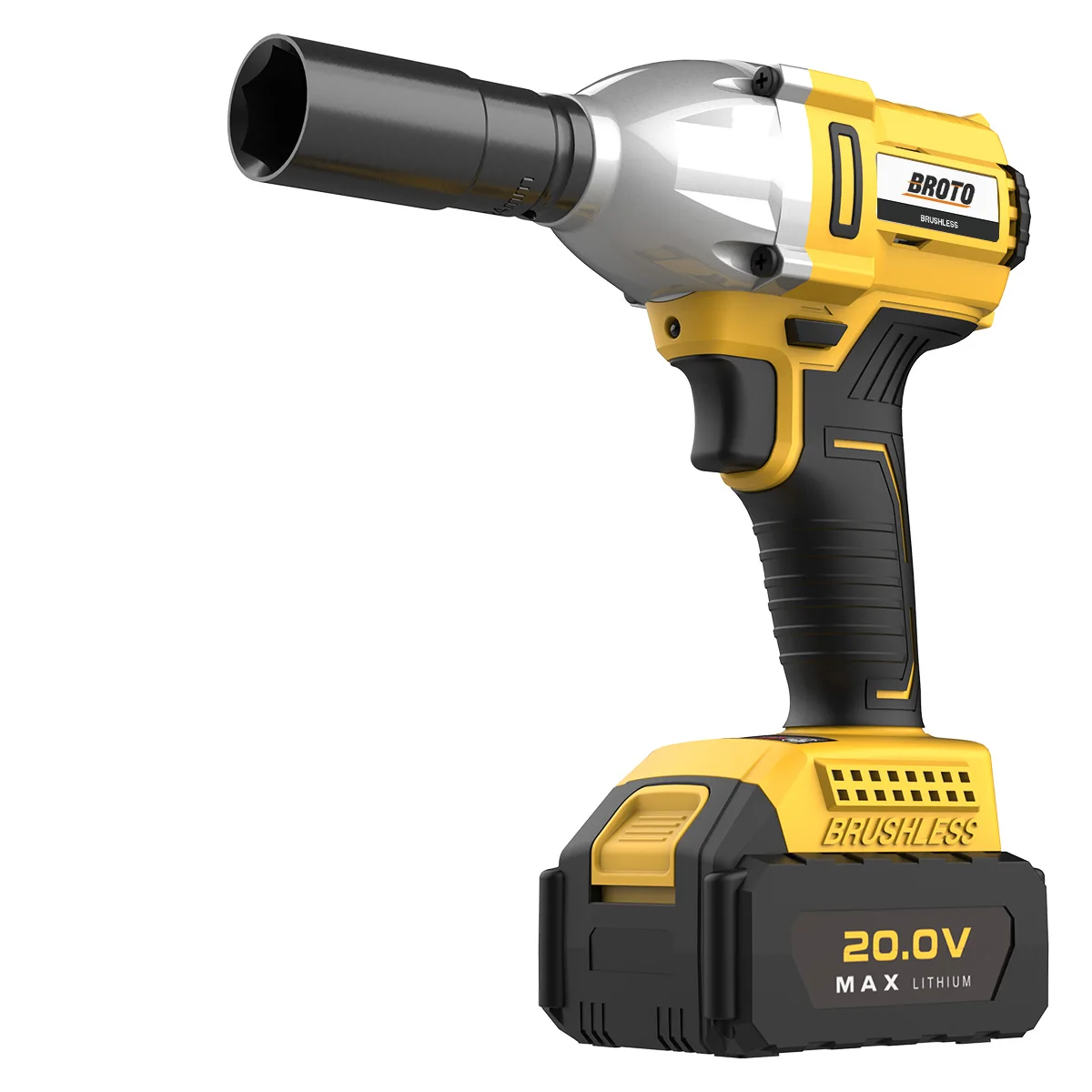 

Large Torque Electric Wrench Burhsless Tool Cordless Battery Torque Impact Power Wrench with Socket Set for Mechanics