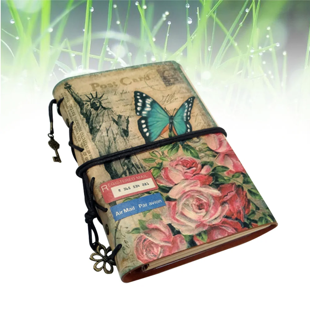 

1 шт., блокнот из крафт-бумаги в европейском стиле, ретро дневник, журнал, блокнот с карманом на молнии для путешественника