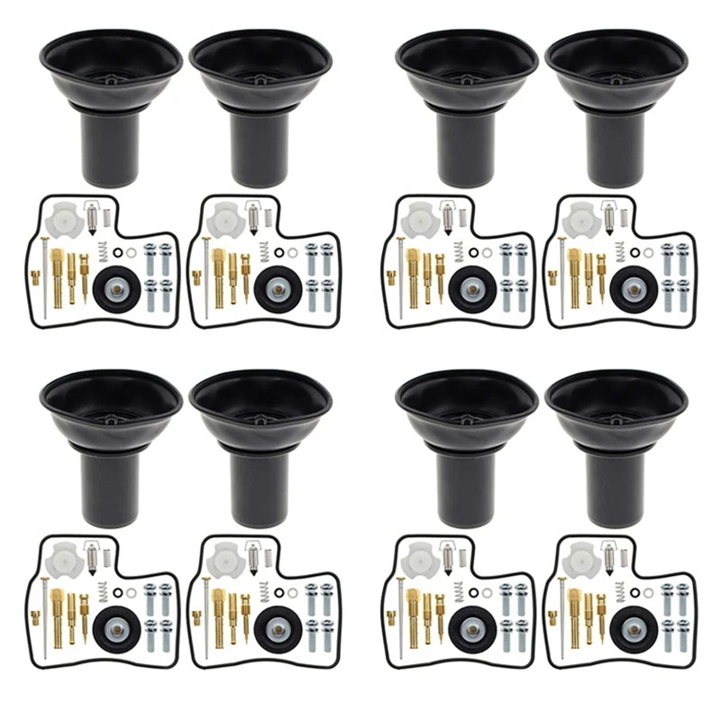 

8X Repair Kit Carburetor Diaphragm Plunger With Needle For Honda Steed Shadow VLX 400