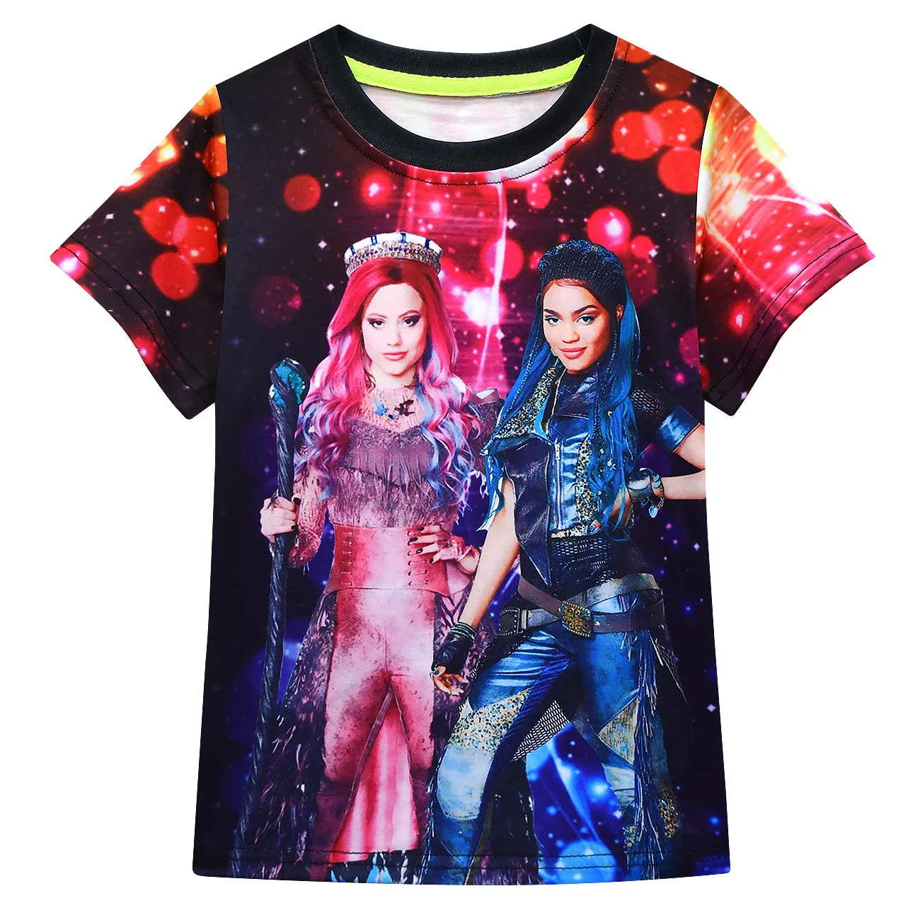 Футболка детская с коротким рукавом и круглым вырезом принтом