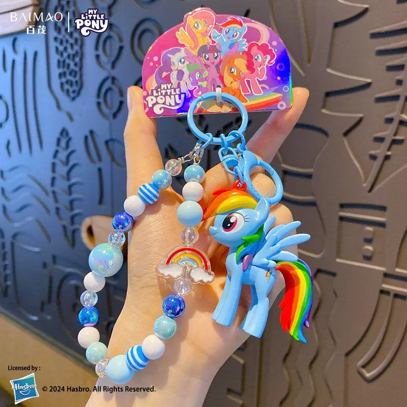 Фото Брелок My Little Pony: милый мультяшный пони, мягкий и очаровательный, брелок на год Лошади, подвеска для студенческого рюкзака, брелок для сумки №1