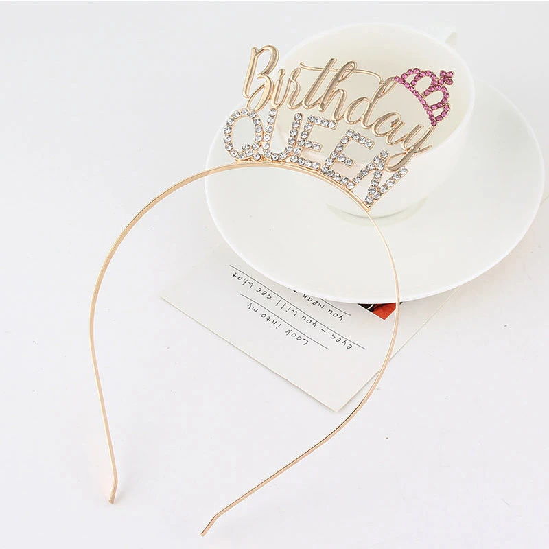 

Creative Diamond Inlaid Headband Princess Headdress Birthday Girl Hair Accessories Wedding Bride Bridesmaid Tiara Crown Alloy