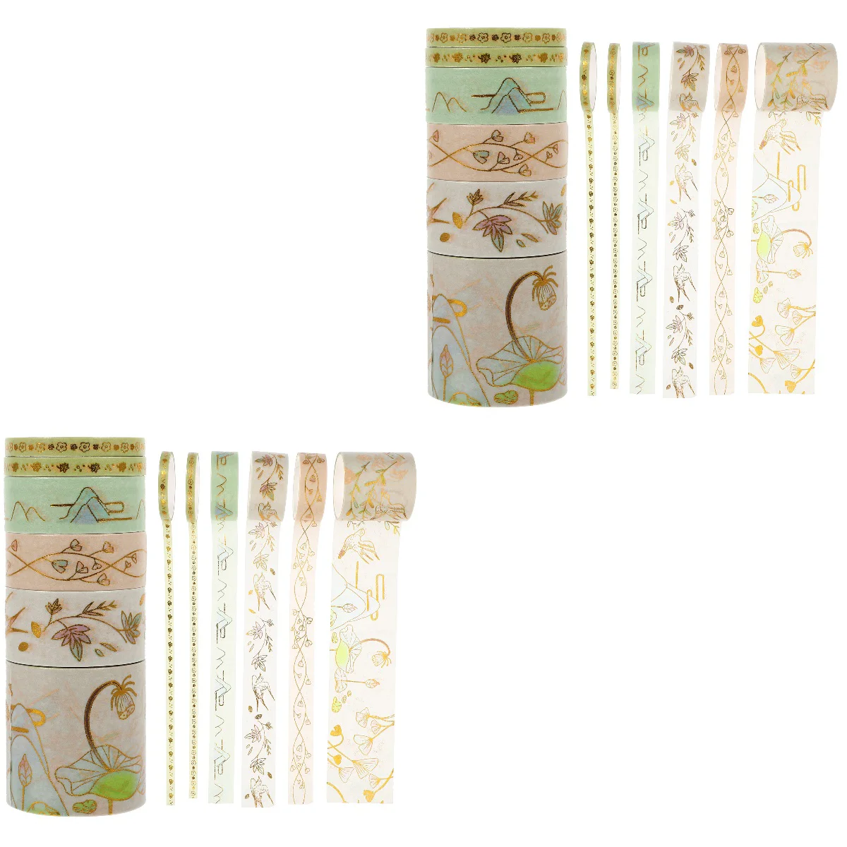 

12 Rolls Decorative Washi Tape Decorative Scrapbook Tapes DIY Washi Tapes