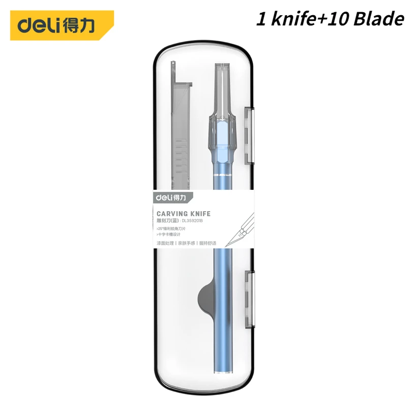 

Deli 9 мм Дерево из алюминиевого сплава искусственный многофункциональный инструмент для вырезания острый металлический скальпель лезвие для вырезания по дереву инструмент для резьбы по дереву