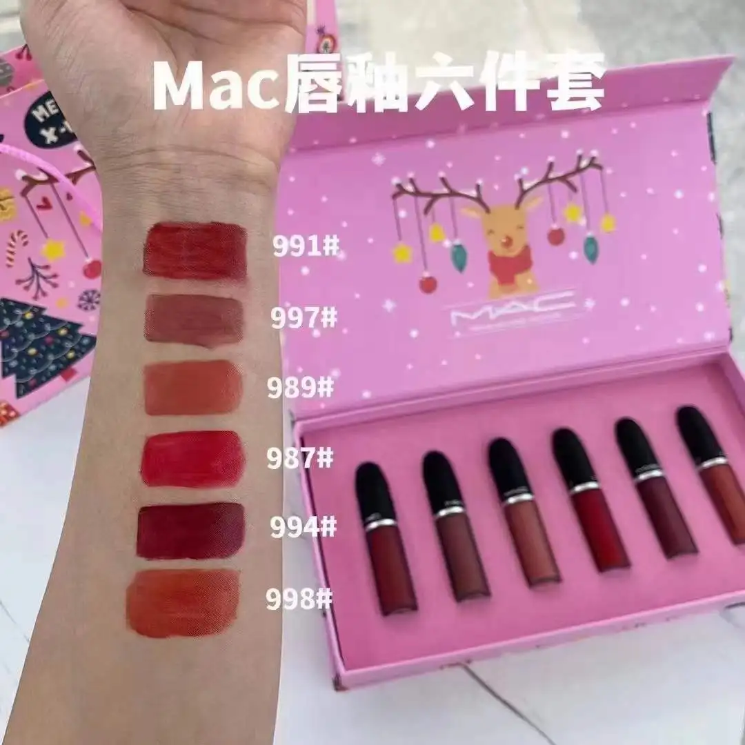 Помада для макияжа 6 различных цветов резиновая туба сексуальная матовая губная