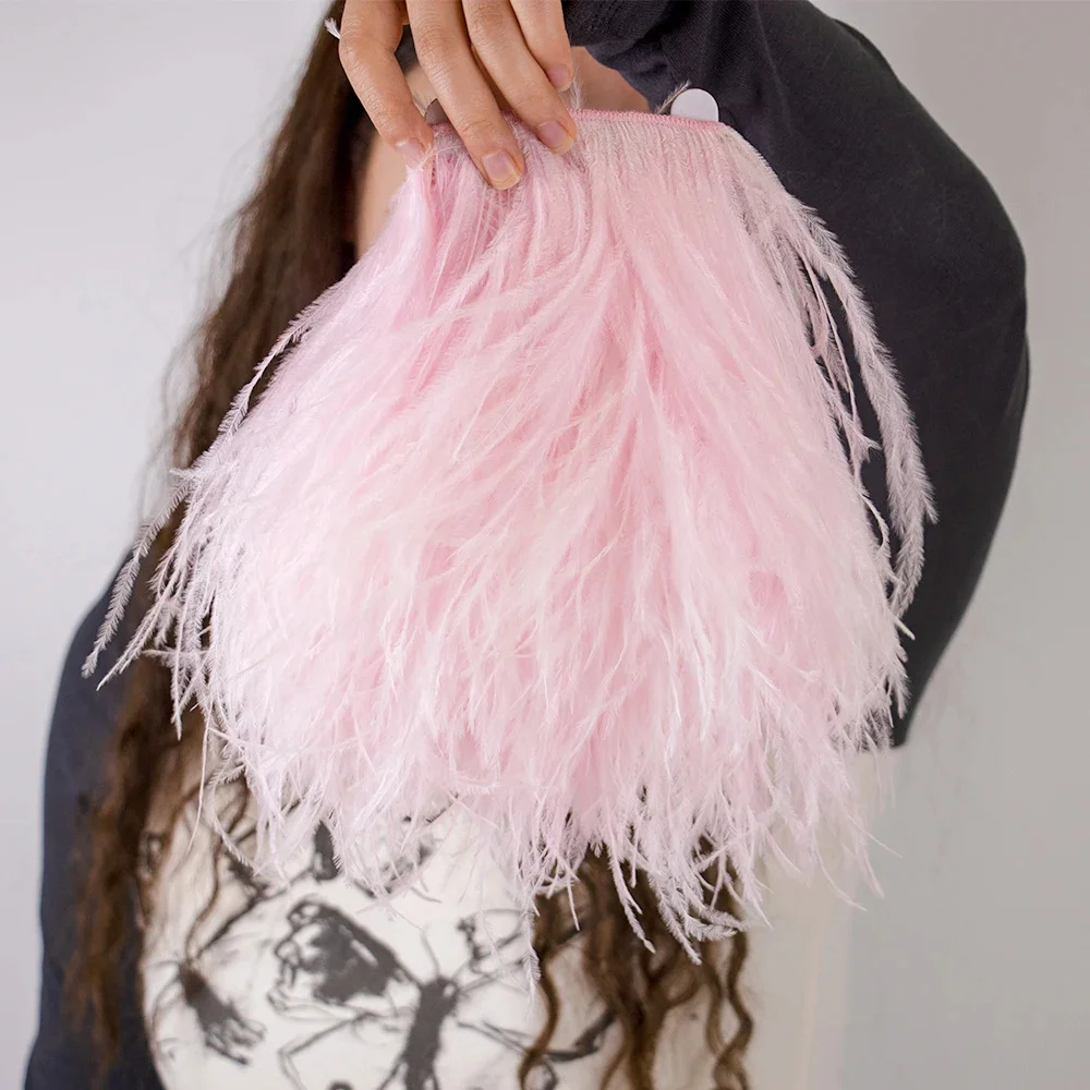 Высококачественные страусиные перья отделка бахромой 8-22 см страусиное перо