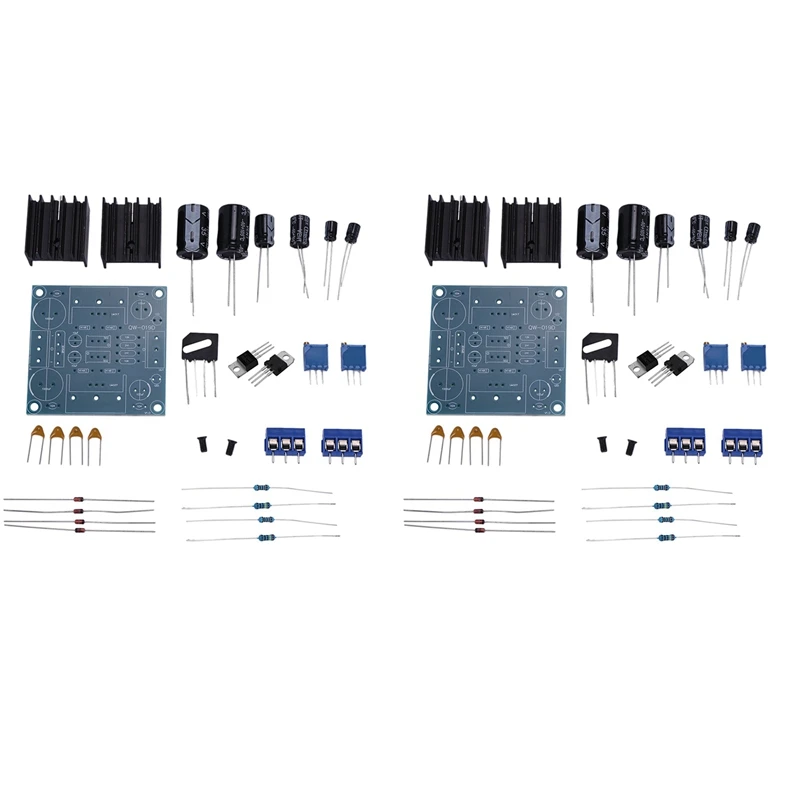 

2X LM317 LM337 Positive and Negative Dual Power Adjustable Power Supply Board DIY Kit