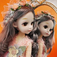 32cm bjd doll 6 points princess dress up doll 16 joints movable 3d eyes girl dress up toy set indoor ornament kids birthday gift