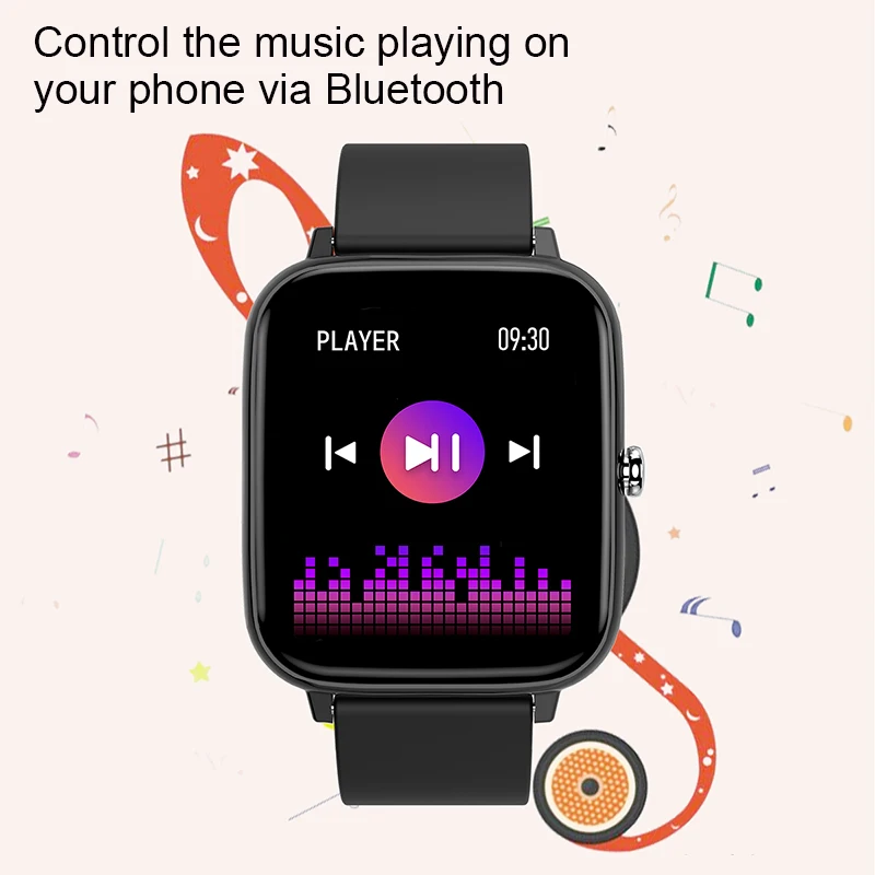 Смарт-часы P6 женские/мужские водонепроницаемые с поддержкой Bluetooth и Пульсометром