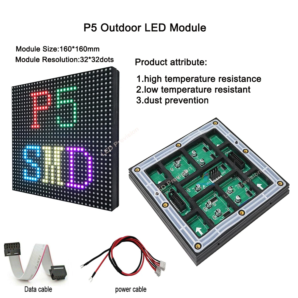 Дешевая Светодиодная панель RGBModule 160*160 мм P5 наружный полноцветный светодиодный