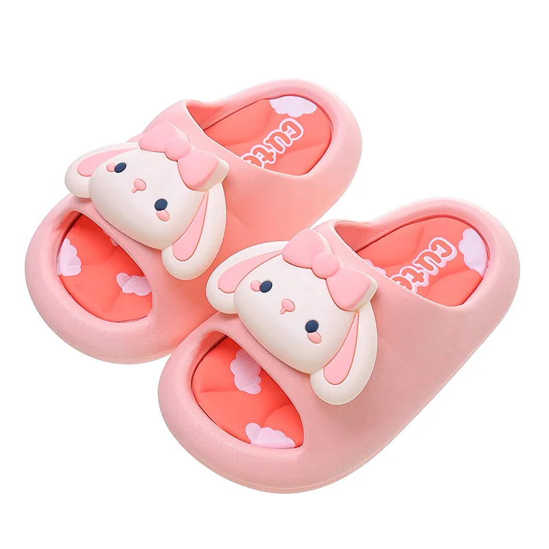 Summer Girls Sandals Princess Cartoon Indoor Non-Slip Bathroom Bath Cute Soft Bottom PVC Slippers