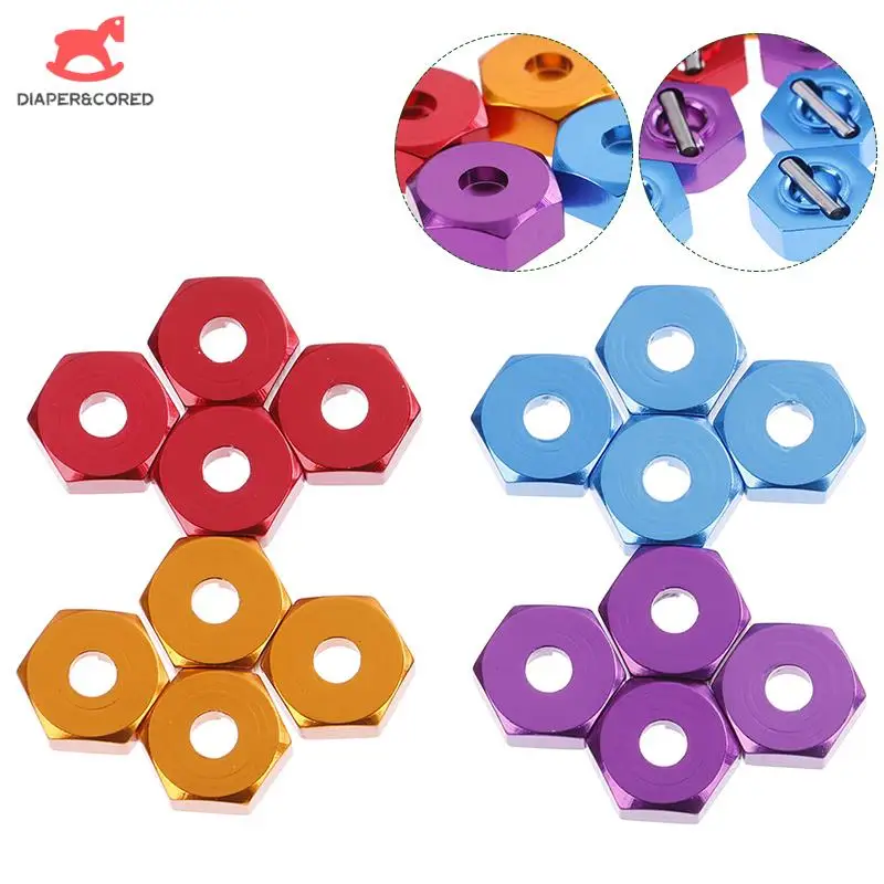 

4 шт./комплект, алюминиевые шестигранные гайки для колеса, 4P HSP 102042 1/10