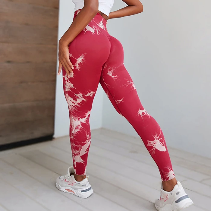 Tie Dye Women Shorts Fitness Seamless Leggings Push Up Yoga Pants Workout Clothes Gym Sportswear Jogging Sport Outfit For Woman