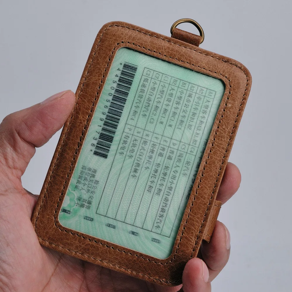 Кожаный кошелек унисекс для кредитных карт короткий бумажник из воловьей кожи