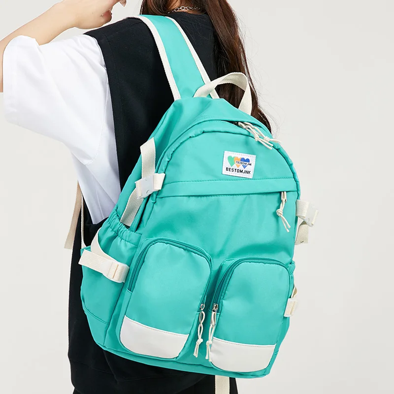 

Модная женская зеленая Милая дорожная школьная сумка, Модный женский рюкзак для колледжа, милый рюкзак для ноутбука для девушек, дамские по...