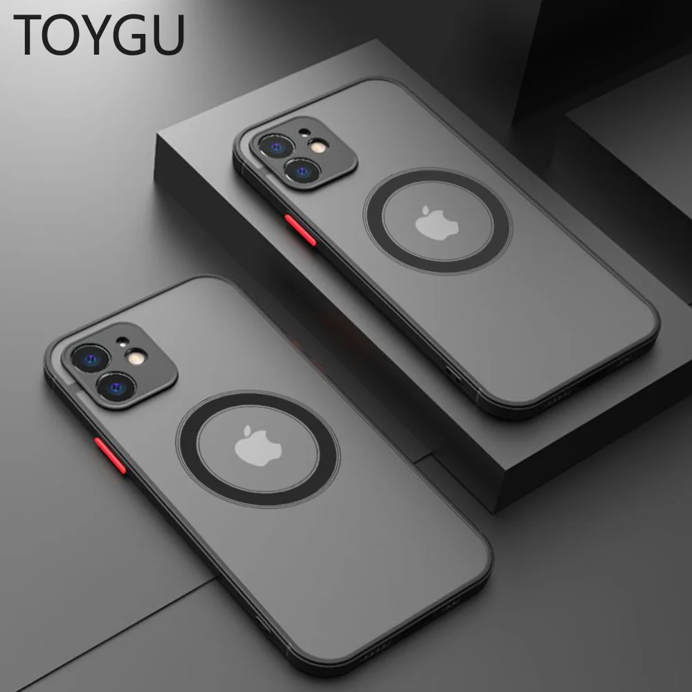 

TOYGU for IPhone 14 Skin-sensitive Mobile Phone Case The Magnetic Suction Model Is Suitable Apple 13 12 11 promax 7 8 Xr Xs Max