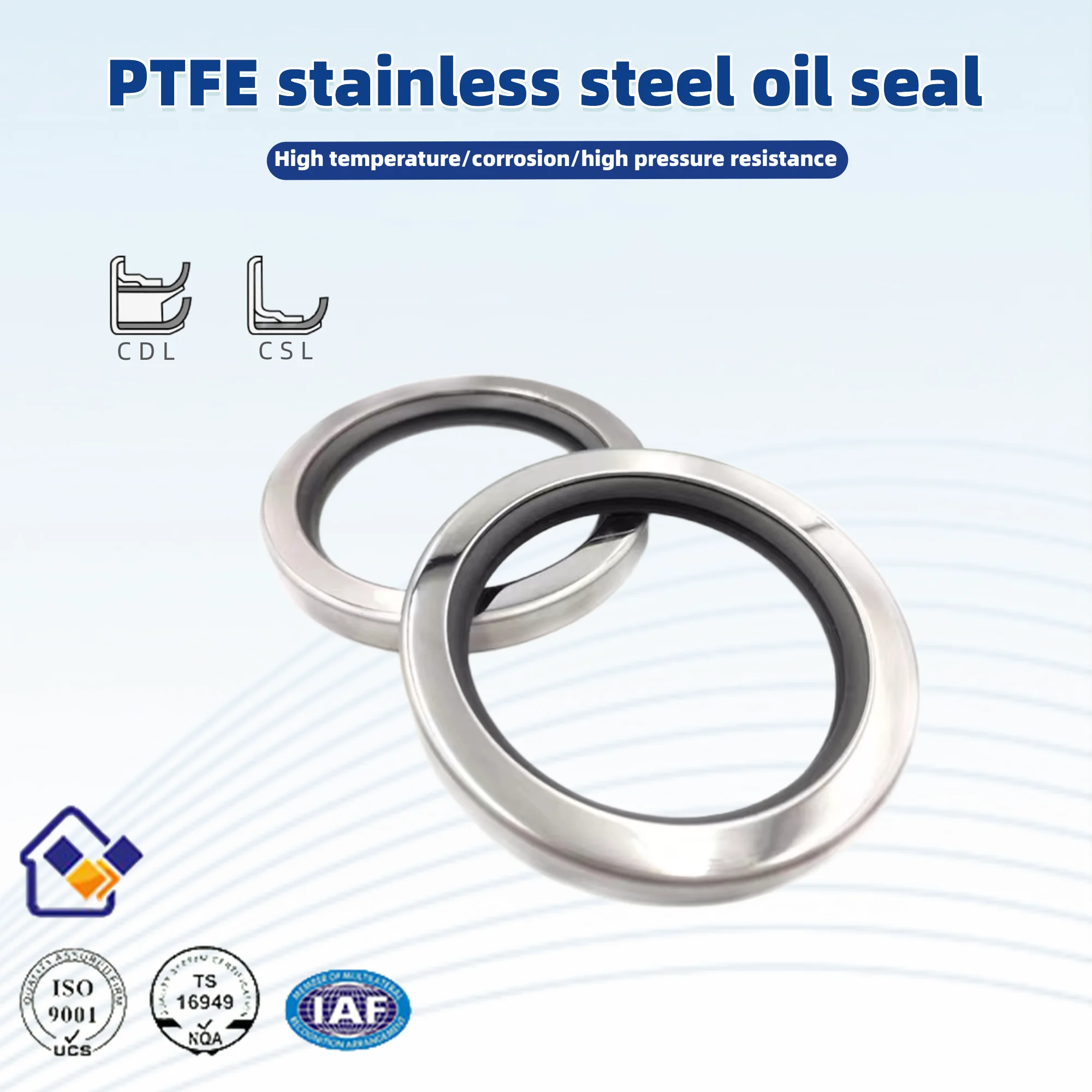 

PTFE double lip-25/27/28*40/42/45/48/50/52/54*7/8/10mmstainless steel oil seal screw rod shaft seal using air compressor